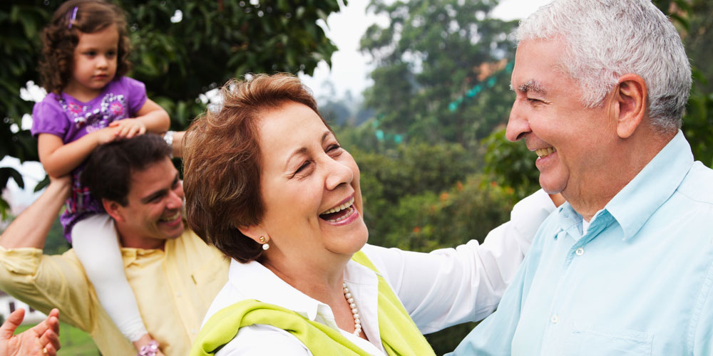 Senior couple dancing