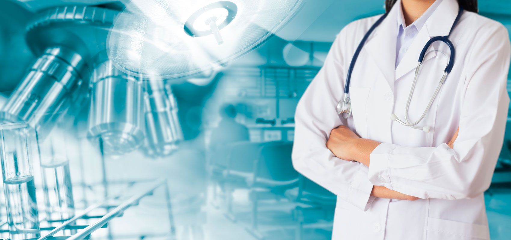 Medical professional with high tech medical background.