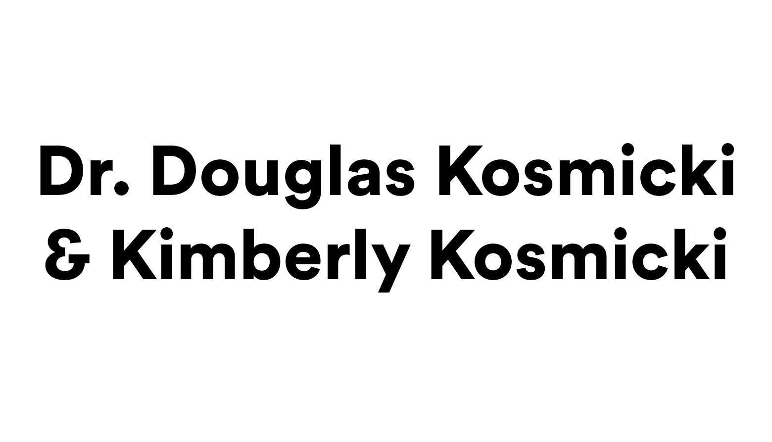 Sponsors Douglas and Kimberly Kosmicki