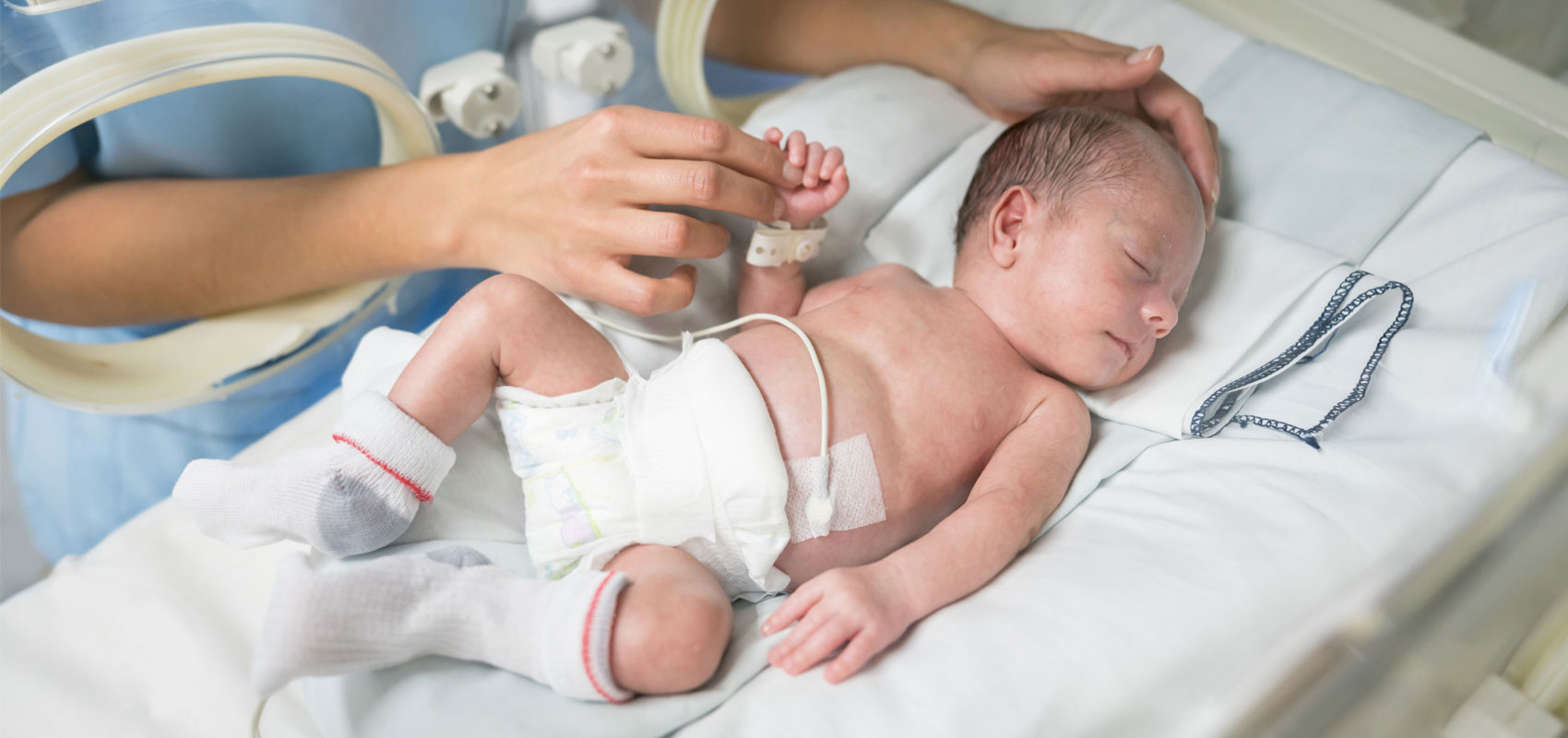 Infant in the hospital