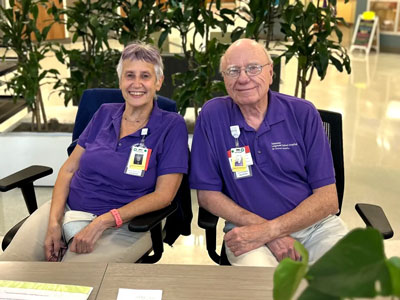 Volunteers at the Longmont United Hospital Main Desk