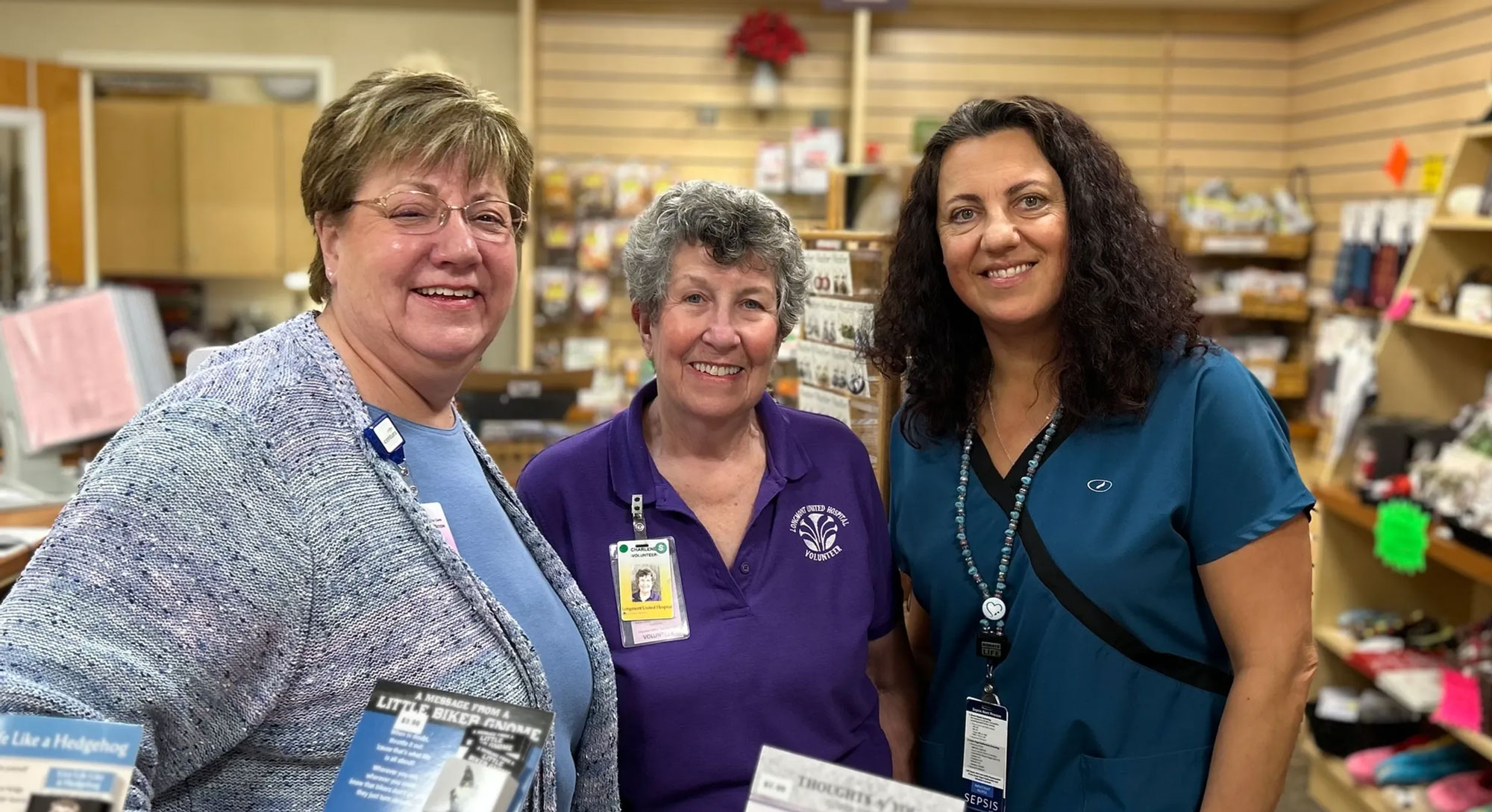 Gift shop volunteers at Longmont United Hospital