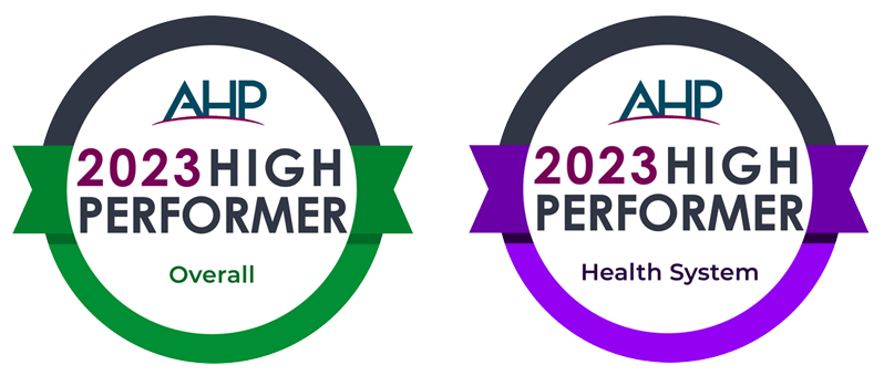 AHP 2023 High Performer in Overall and for Health Systems