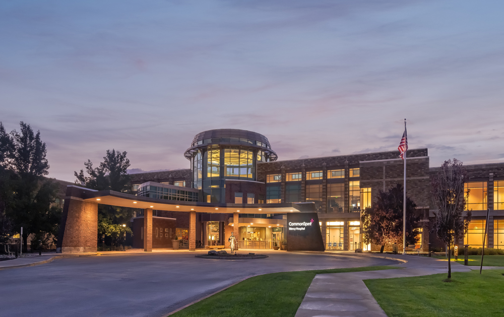 Mercy Hospital at Dusk
