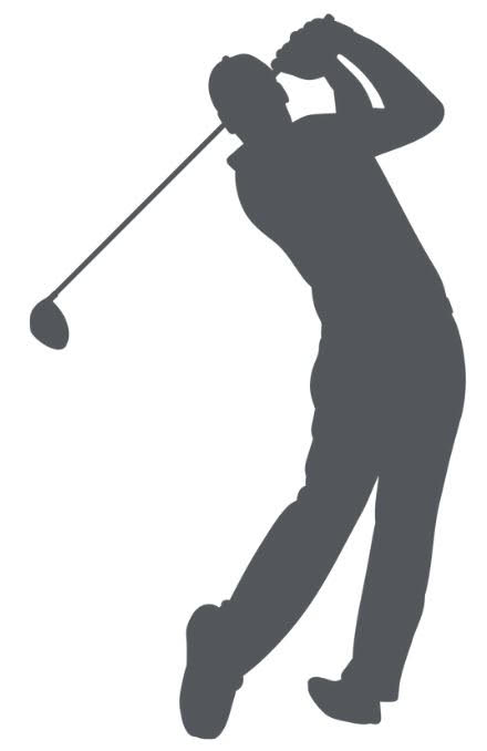 Golfer silhouetter