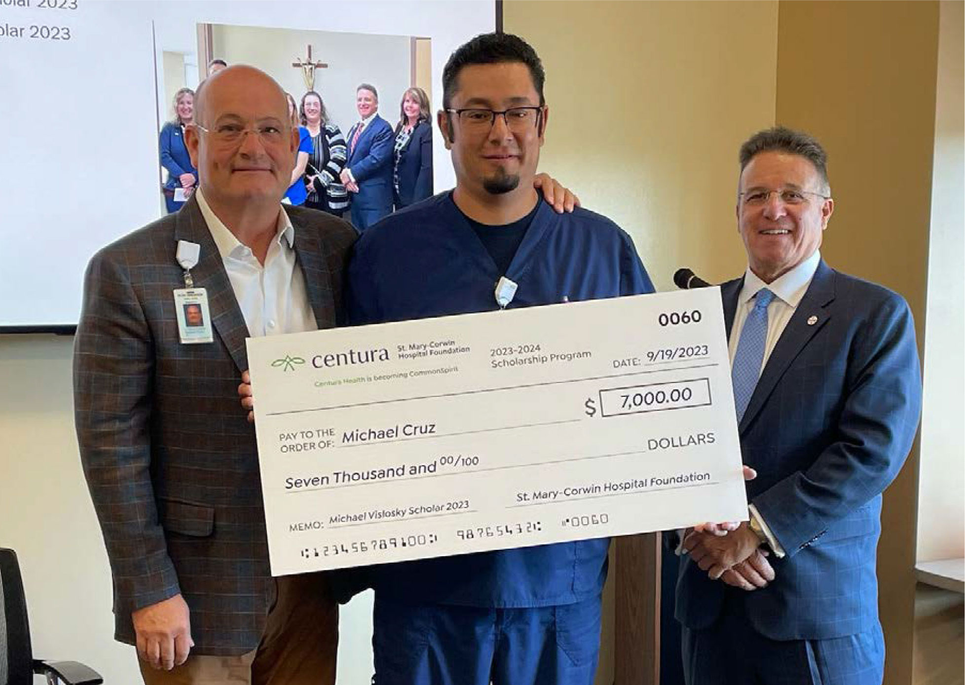 Check to Michael Cruz